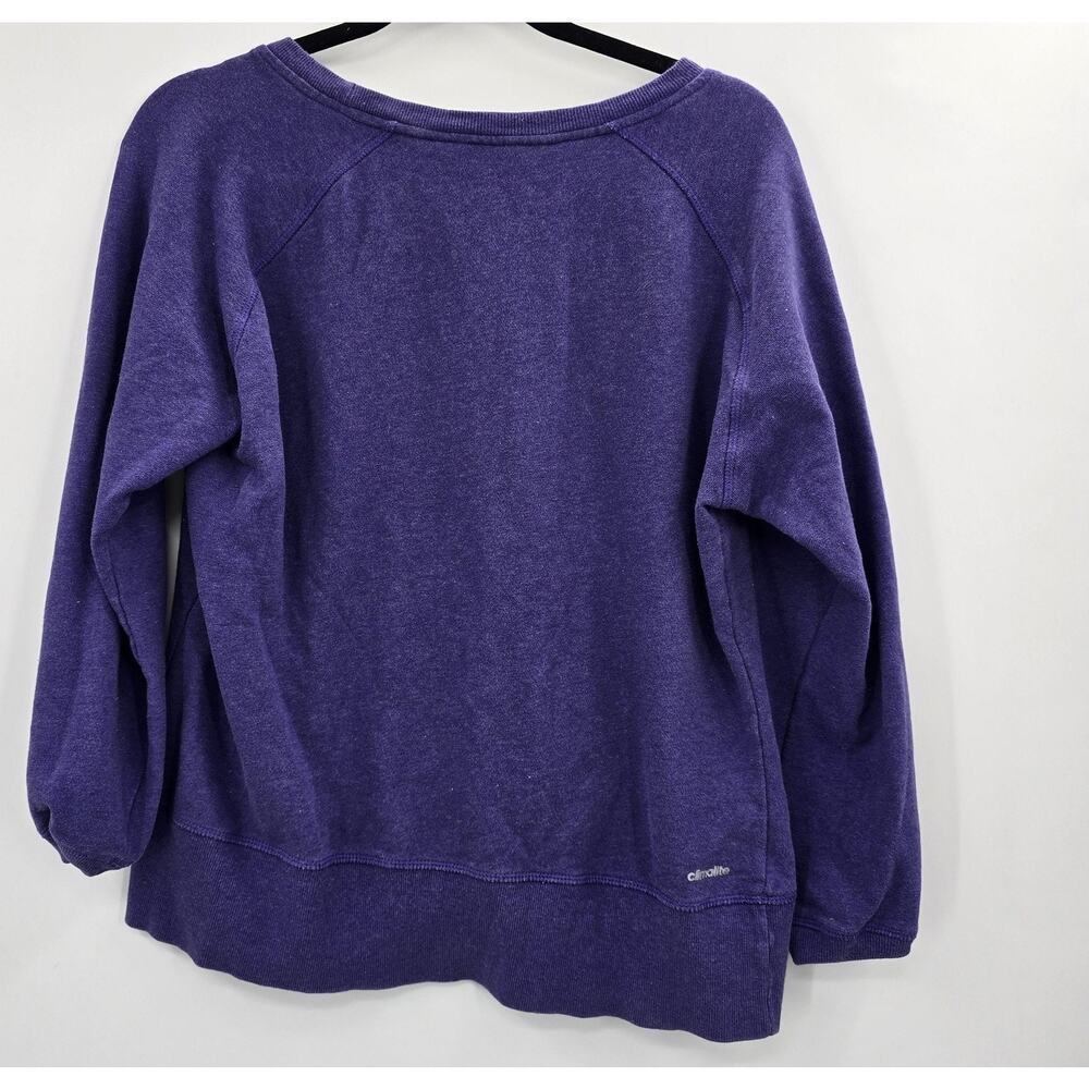 Adidas Purple Pullover Sweatshirt Womens Large Athleisure - Picture 2 of 8